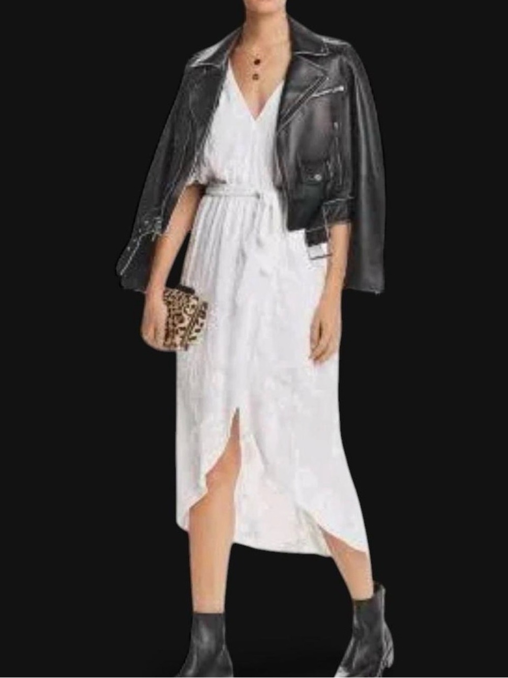 Alice + Olivia Clarine Faux Wrap Embroidered Dress Size 0